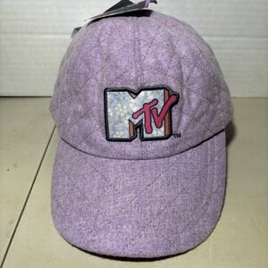 Women's MTV Purple Quilted Fleece Baseball Hat One Size NEW w/TAG